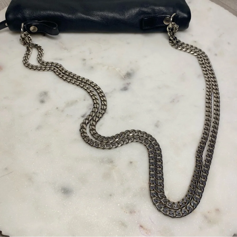 Jimmy Choo Black Leather Wristlet with Chain - Picture 8 of 11
